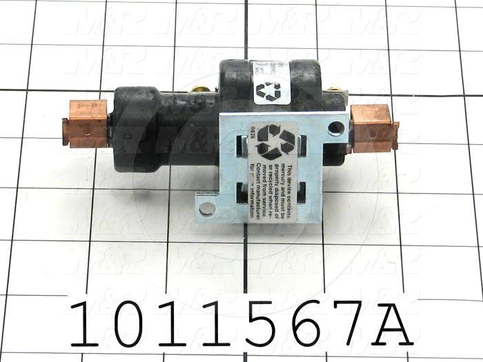 Mercury Relay, 1 Pole, Coil Voltage 230VAC, SPDT, 60A, 600V