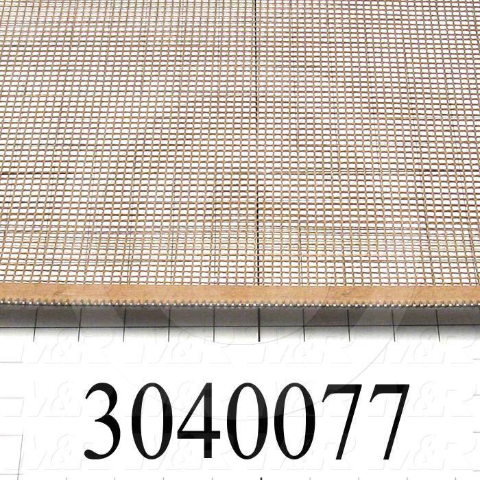 Mesh Conveyor Belt, Fiberglass, Tan, No Flap, 24" Width, 260" Length