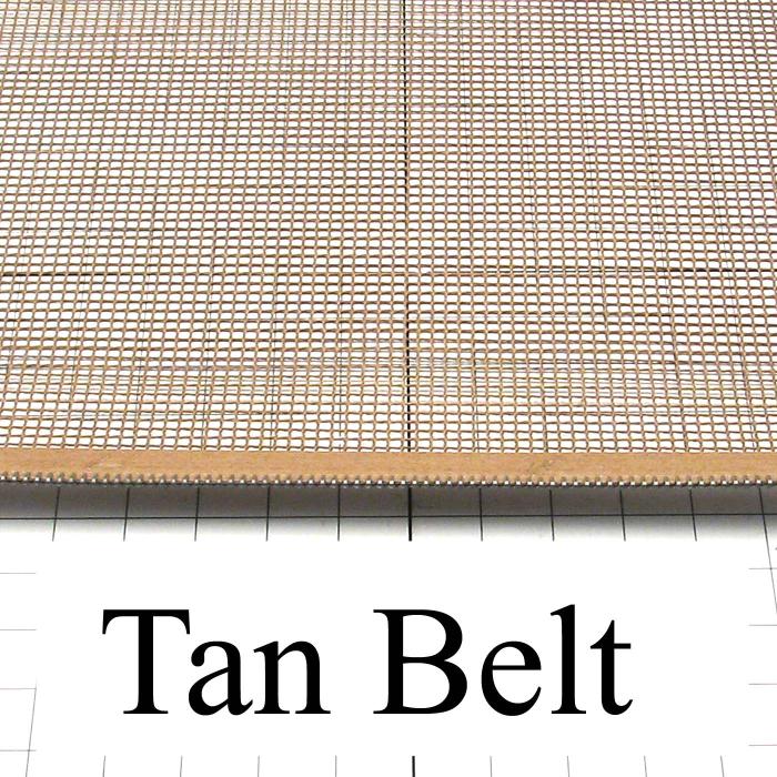 Mesh Conveyor Belt, Fiberglass, Tan, No Flap, 38" Width, 400 in. Length