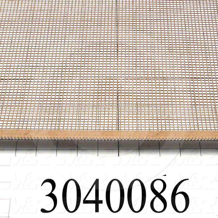 Mesh Conveyor Belt, Fiberglass, Tan, No Flap, 48" Width, 380 in. Length
