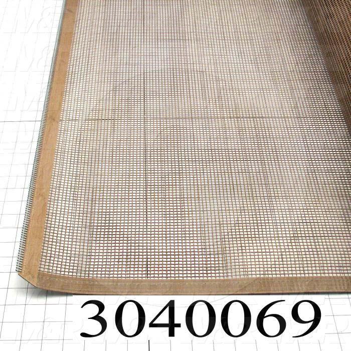 Mesh Conveyor Belt, Fiberglass, Tan, No Flap, 48" Width, 606" Length