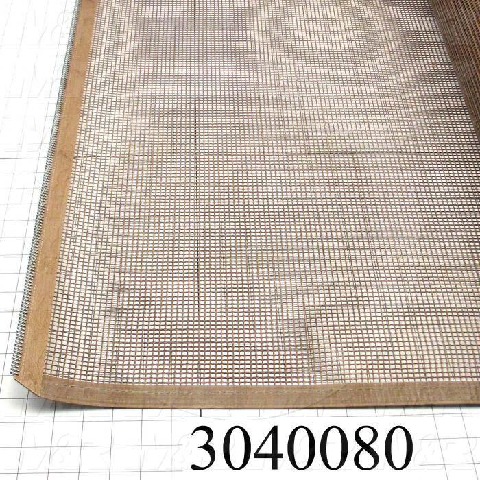 Mesh Conveyor Belt, Fiberglass, Tan, No Flap, 54 in. Width, 260" Length