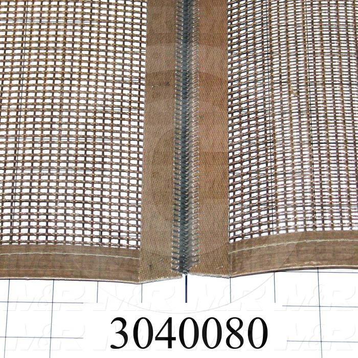 Mesh Conveyor Belt, Fiberglass, Tan, No Flap, 54 in. Width, 260" Length