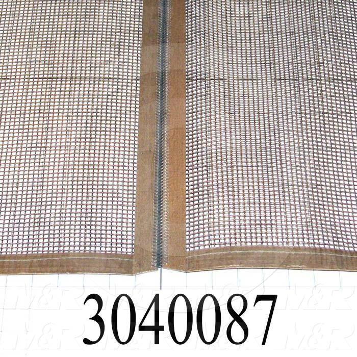 Mesh Conveyor Belt, Fiberglass, Tan, No Flap, 54 in. Width, 380 in. Length