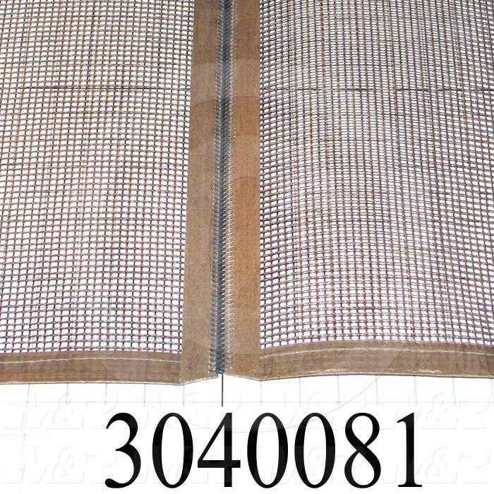 Mesh Conveyor Belt, Fiberglass, Tan, No Flap, 60 in. Width, 380 in. Length