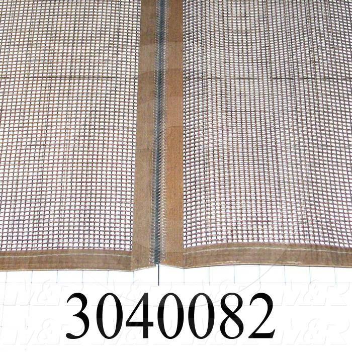 Mesh Conveyor Belt, Fiberglass, Tan, No Flap, 72" Width, 380 in. Length