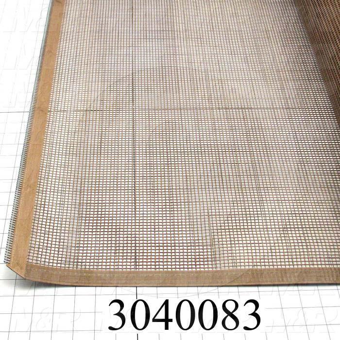 Mesh Conveyor Belt, Fiberglass, Tan, No Flap, 84 in. Width, 380 in. Length
