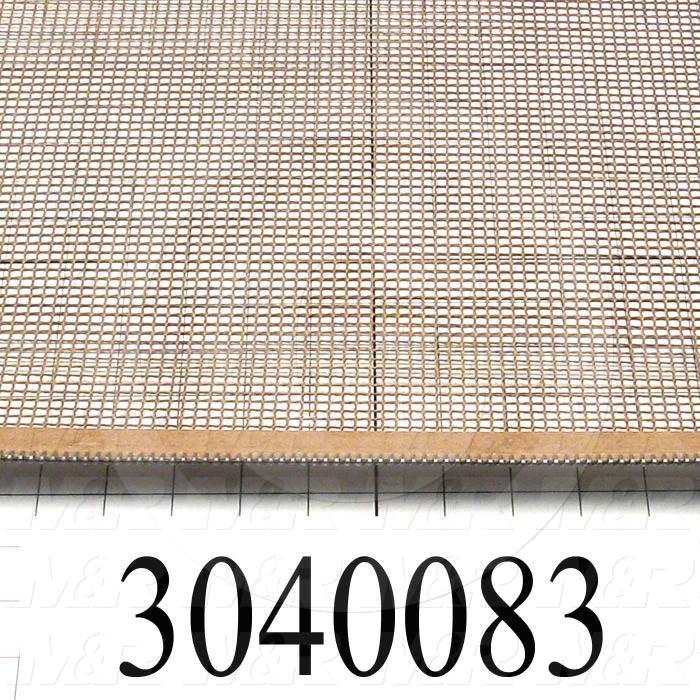 Mesh Conveyor Belt, Fiberglass, Tan, No Flap, 84 in. Width, 380 in. Length