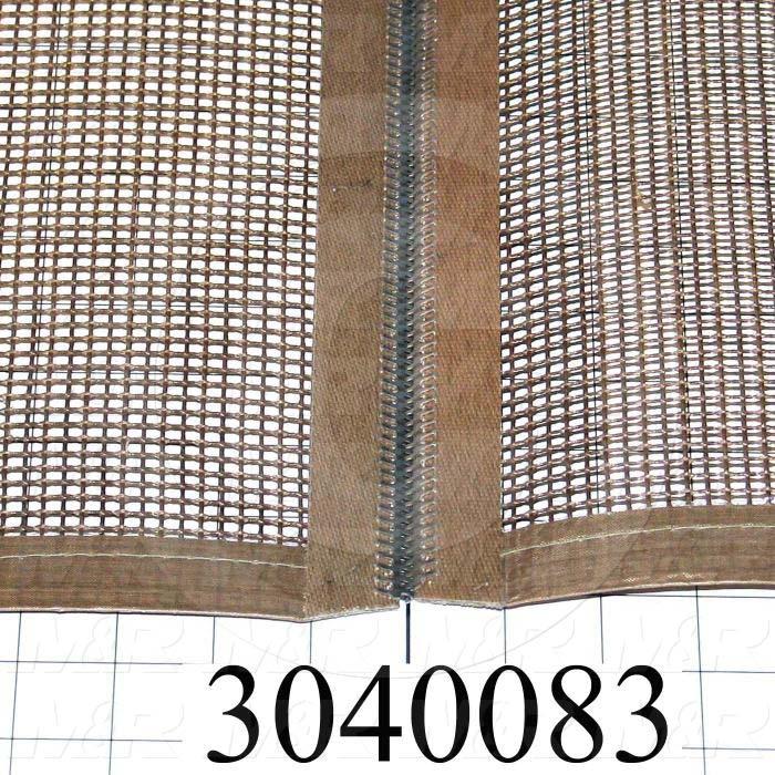 Mesh Conveyor Belt, Fiberglass, Tan, No Flap, 84 in. Width, 380 in. Length