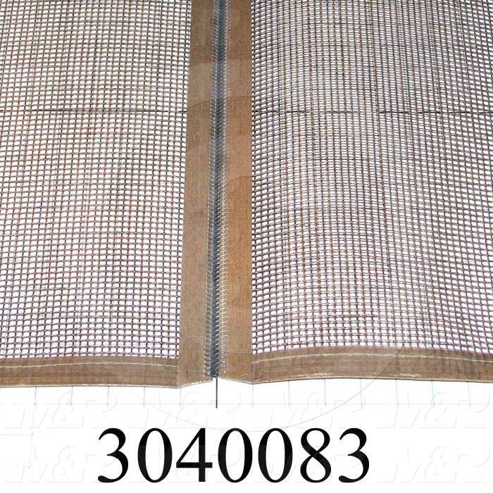 Mesh Conveyor Belt, Fiberglass, Tan, No Flap, 84 in. Width, 380 in. Length