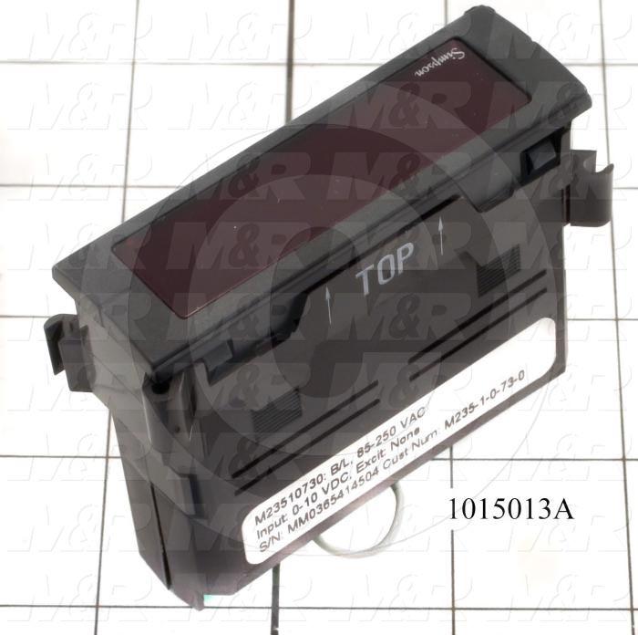 Meter, Digital, 0-10VDC, 7-Segment LCD, Red Backlight, 85-235VAC