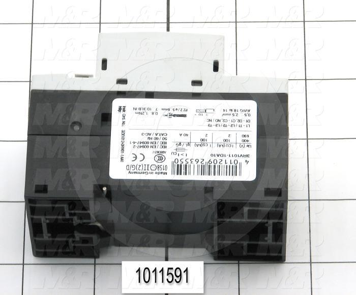 Motor Starter Protector, 2.2A Minimum Current, 3.2A Maximum Current, 1.5 HP @ 3PH 480VAC