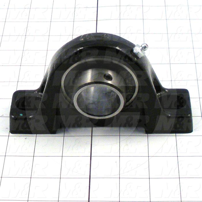 Mounted Bearing Units, Ball, Pillow Block Housing Type, 1.438" Inside Diameter, High Temp. 450  Deg. F Seal Type, 1/2" Bolt Mounting Holes, 6.88" Overall Length, 3.63" Height