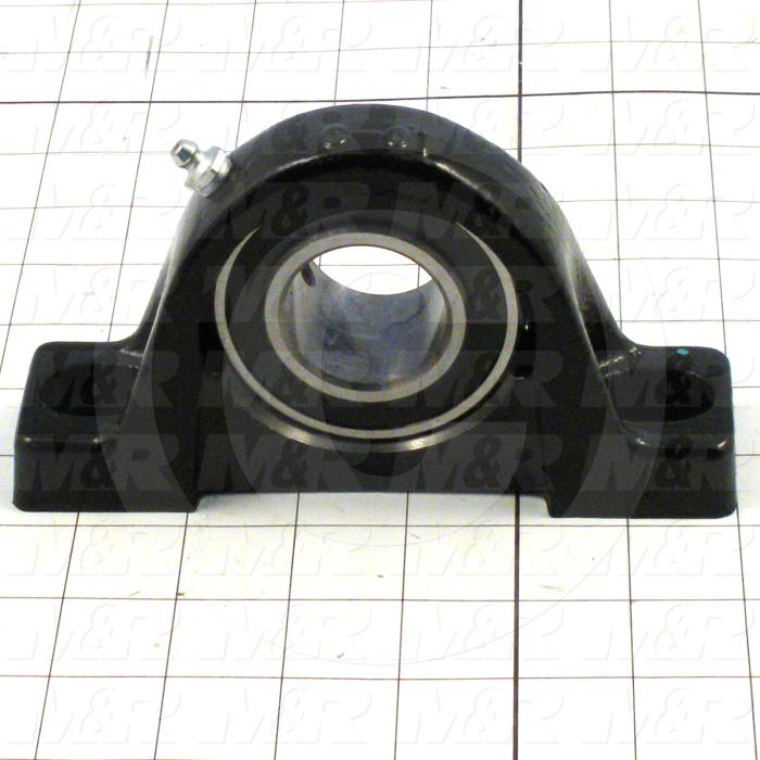 Mounted Bearing Units, Ball, Pillow Block Housing Type, 1.438" Inside Diameter, High Temp. 450  Deg. F Seal Type, 1/2" Bolt Mounting Holes, 6.88" Overall Length, 3.63" Height