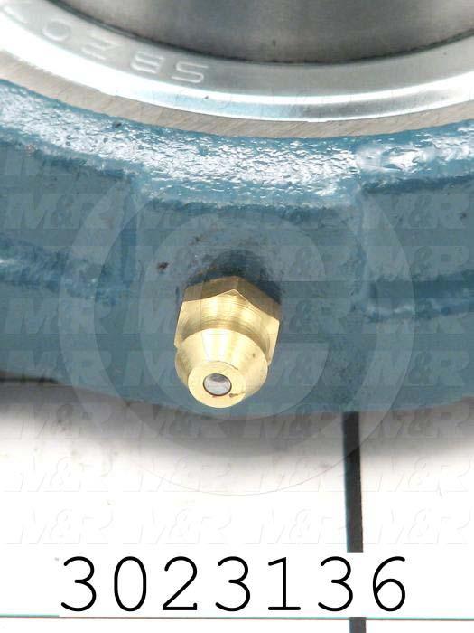 Mounted Bearing Units, Ball, Three-Bolt Flange Housing Type, 1.25 in. Inside Diameter, Double Shielded Seal Type, 3/8" Bolt Mounting Holes, 1.28" Height