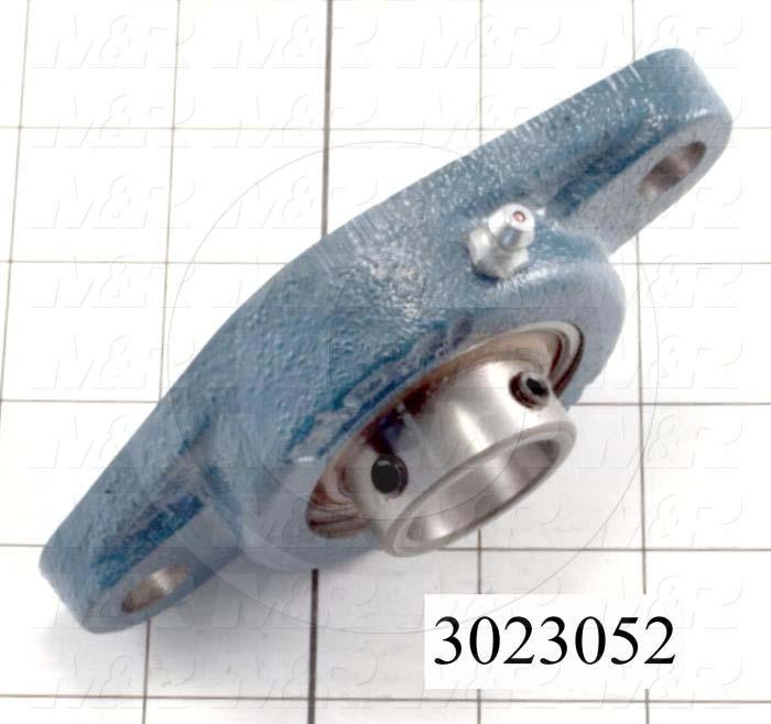 Mounted Bearing Units, Ball, Two-Bolt Flange Housing Type, 1.00" Inside Diameter, 7/16" Mounting Holes, 4.88 in. Overall Length, 1.27" Height, 21.43 mm Width
