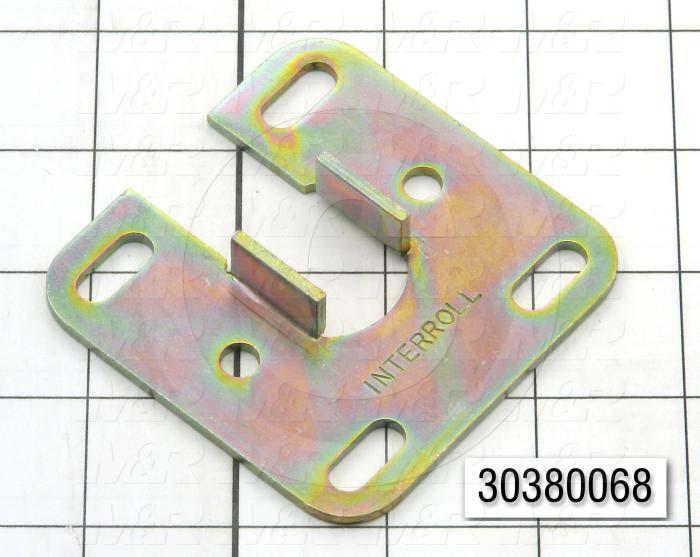 Mounting Brackets, Function Drive Roller, AI100 & IC120 INCLINE CONVEYOR M&R Machines, 3.00" Length, 3.00 in. Width, 0.50 in. Height, 12 GA Thickness, Steel Material, Zinc Plated Finish