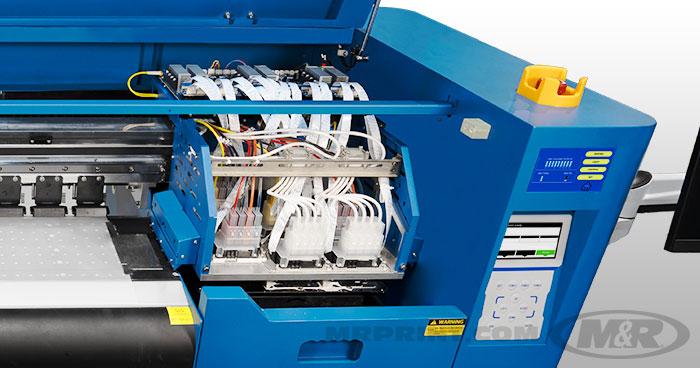 Quatro 68 has four Epson i3200 print heads: two CMYK, two ORGV and two White