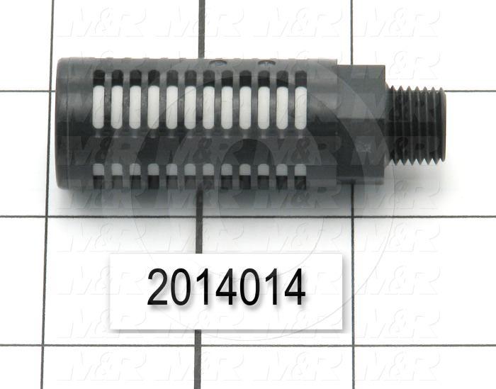 Muffler, 1/4 NPT Port Size IN, 25 dB Noise Reduction, 15 sqmm Effective Area