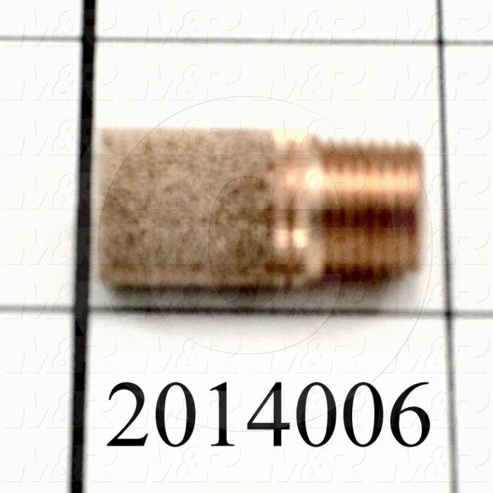 Muffler, 1/8 NPT Port Size IN, 16 dB Noise Reduction