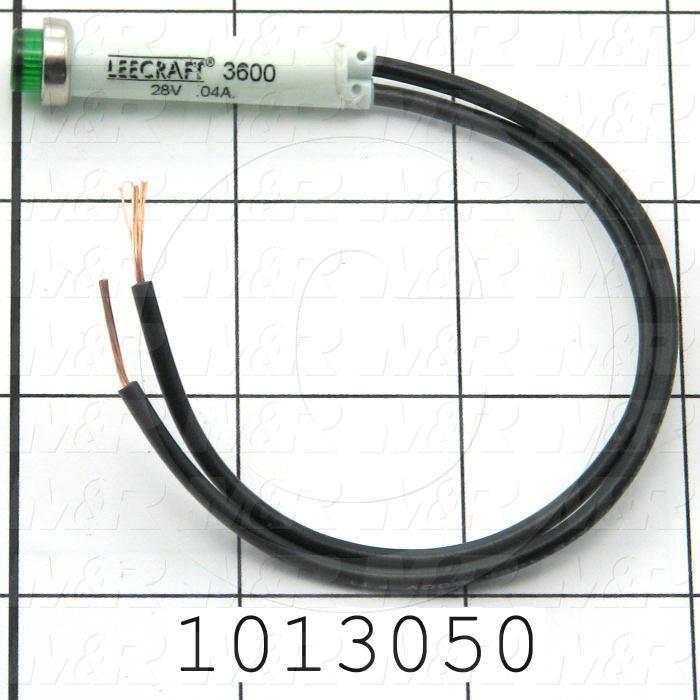 Neon Lamp, Green, 24V