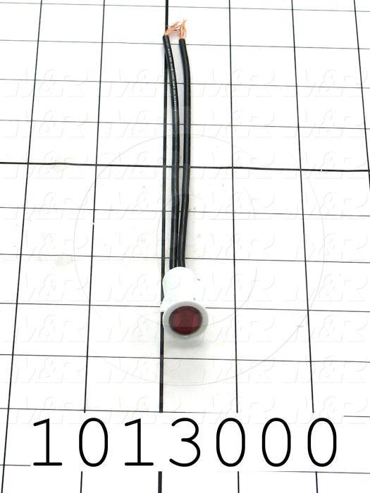 Neon Lamp, Red, 115VAC