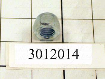 Nuts, Elastic Stop, 1/2-13 Thread Size, Right Hand, Steel, Zinc, With Nylon