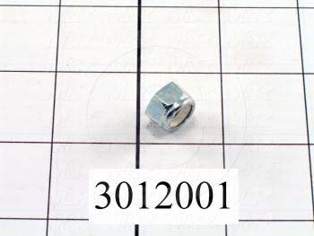 Nuts, Elastic Stop, 5/16-18 Thread Size, Right Hand, Steel, Zinc, With Nylon