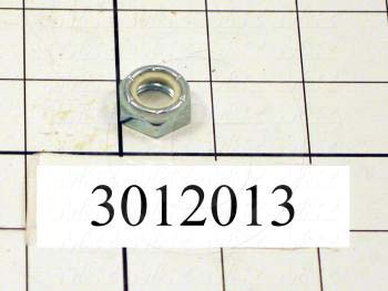 Nuts, Elastic Stop Jam, 1/2-13 Thread Size, Right Hand, Steel, Zinc, With Nylon