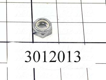 Nuts, Elastic Stop Jam, 1/2-13 Thread Size, Right Hand, Steel, Zinc, With Nylon