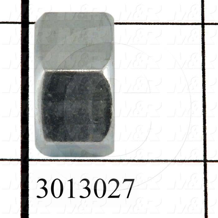 Nuts, Finish Hex, 1/2-13 Thread Size, Right Hand, Steel, Zinc
