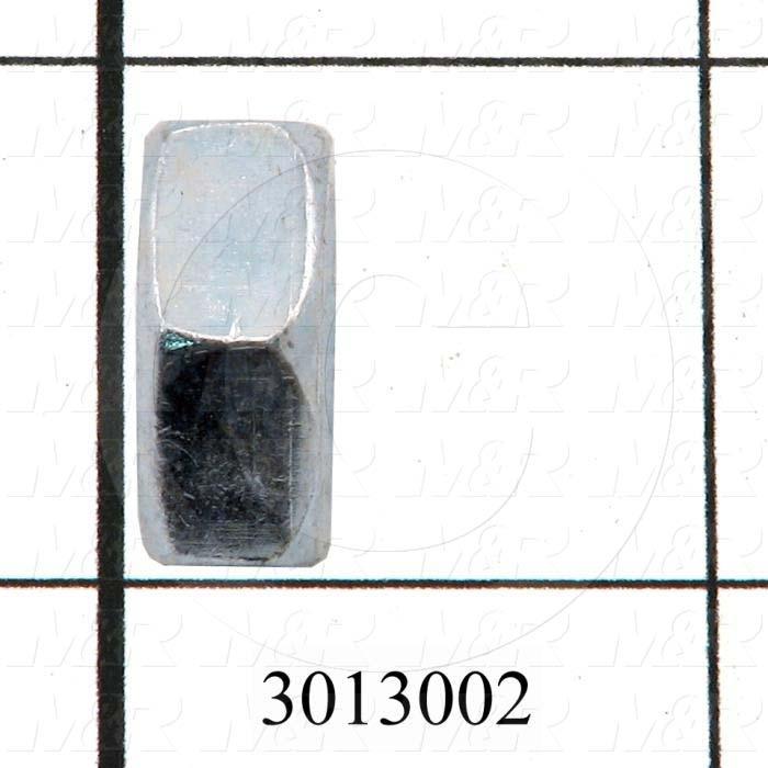 Nuts, Finish Hex, 1/2-20 Thread Size, Right Hand, Steel, Zinc