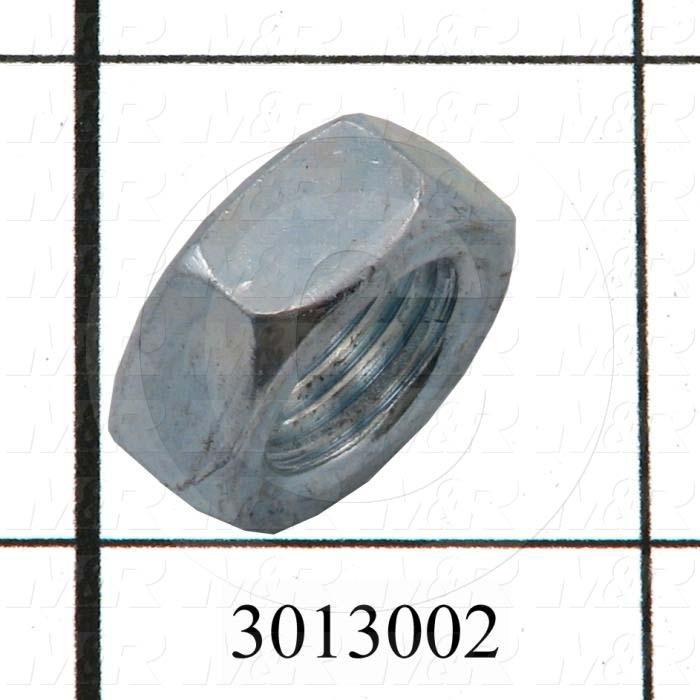 Nuts, Finish Hex, 1/2-20 Thread Size, Right Hand, Steel, Zinc