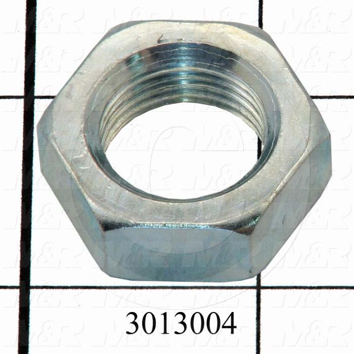 Nuts, Finish Hex, 1/4"-20 Thread Size, Right Hand, Steel, Zinc