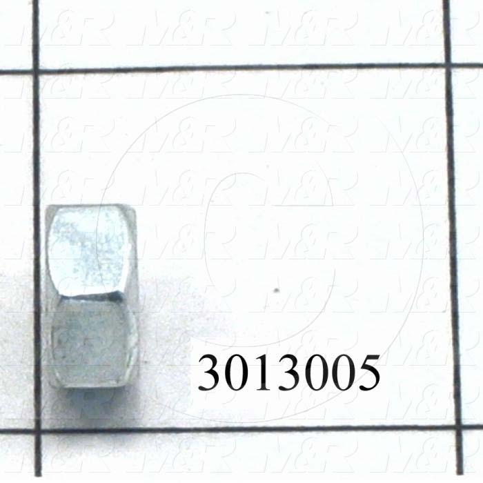 Nuts, Finish Hex, 1/4-28 Thread Size, Right Hand, Steel, Zinc