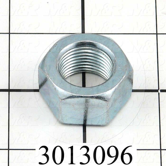 Nuts, Finish Hex, 3/4-16 Thread Size, Right Hand, Steel, Zinc