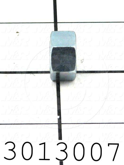 Nuts, Finish Hex, 3/8-16 Thread Size, Right Hand, Steel, Zinc