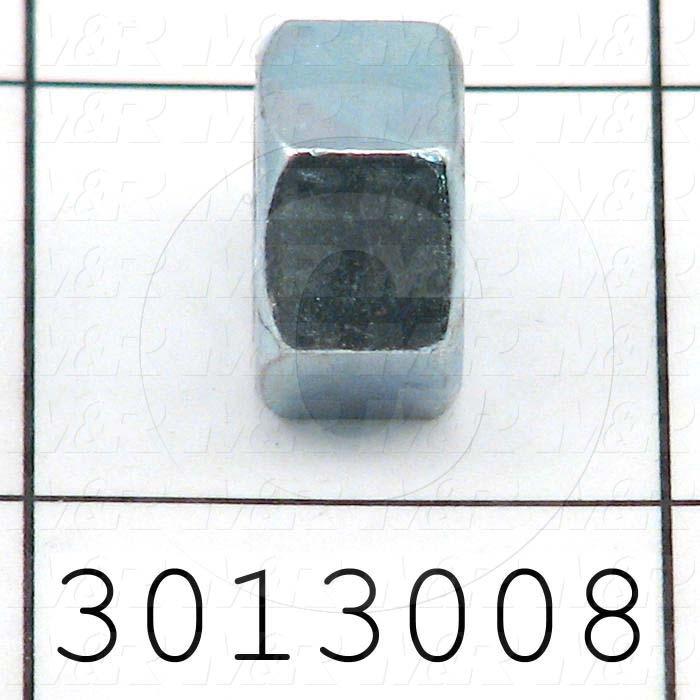 Nuts, Finish Hex, 3/8-24 Thread Size, Right Hand, Steel, Zinc