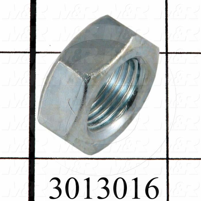 Nuts, Finish Hex, 5/8-18 Thread Size, Right Hand, Steel, Zinc