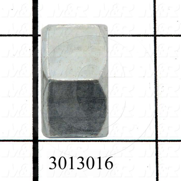 Nuts, Finish Hex, 5/8-18 Thread Size, Right Hand, Steel, Zinc