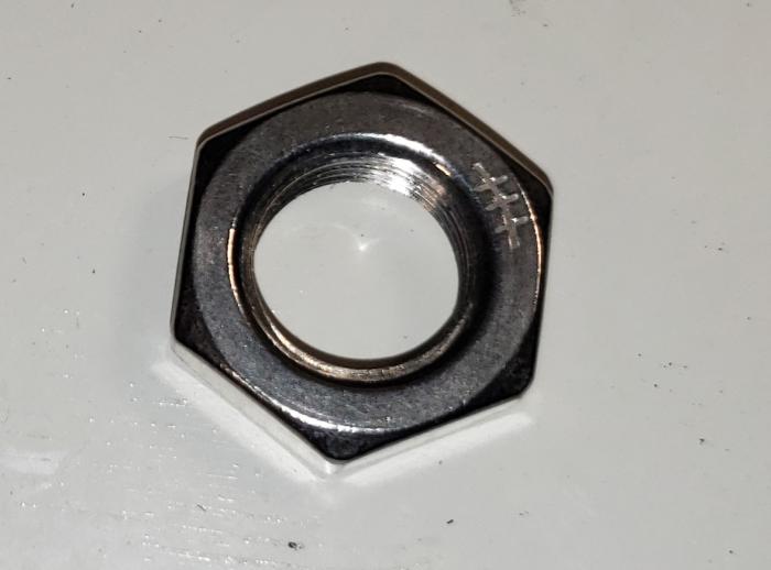 Nuts, Finish Hex, 9/16-18 Thread Size, Right Hand, 5/16 in. Thickness, Stainless Steel, Plain