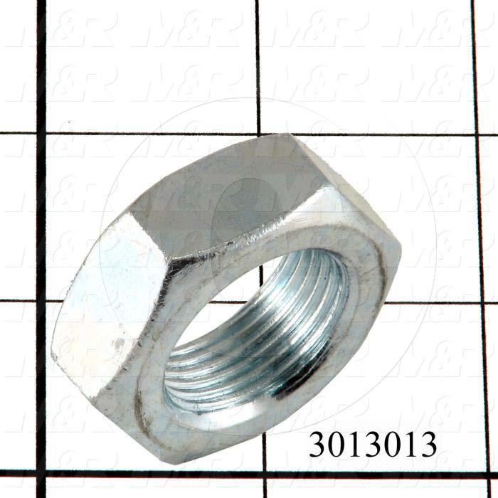 Nuts, Finish Hex Jam, 1-14 Thread Size, Right Hand, Steel, Zinc