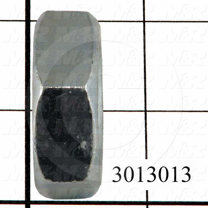 Nuts, Finish Hex Jam, 1-14 Thread Size, Right Hand, Steel, Zinc