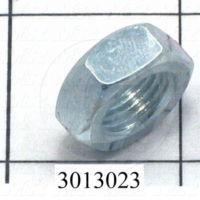 Nuts, Finish Hex Jam, 1/2-20 Thread Size, Right Hand, Steel, Zinc