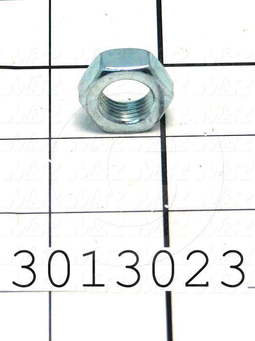 Nuts, Finish Hex Jam, 1/2-20 Thread Size, Right Hand, Steel, Zinc