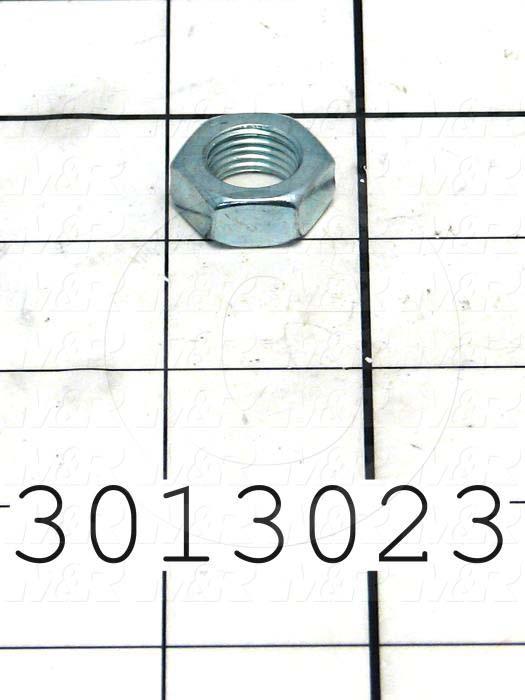 Nuts, Finish Hex Jam, 1/2-20 Thread Size, Right Hand, Steel, Zinc