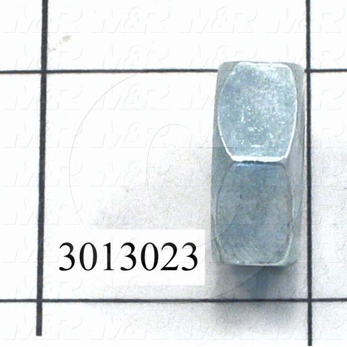 Nuts, Finish Hex Jam, 1/2-20 Thread Size, Right Hand, Steel, Zinc