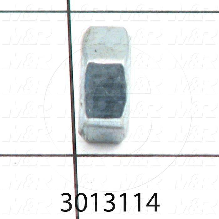 Nuts, Finish Hex Jam, 1/4"-20 Thread Size, Right Hand, Steel, Zinc