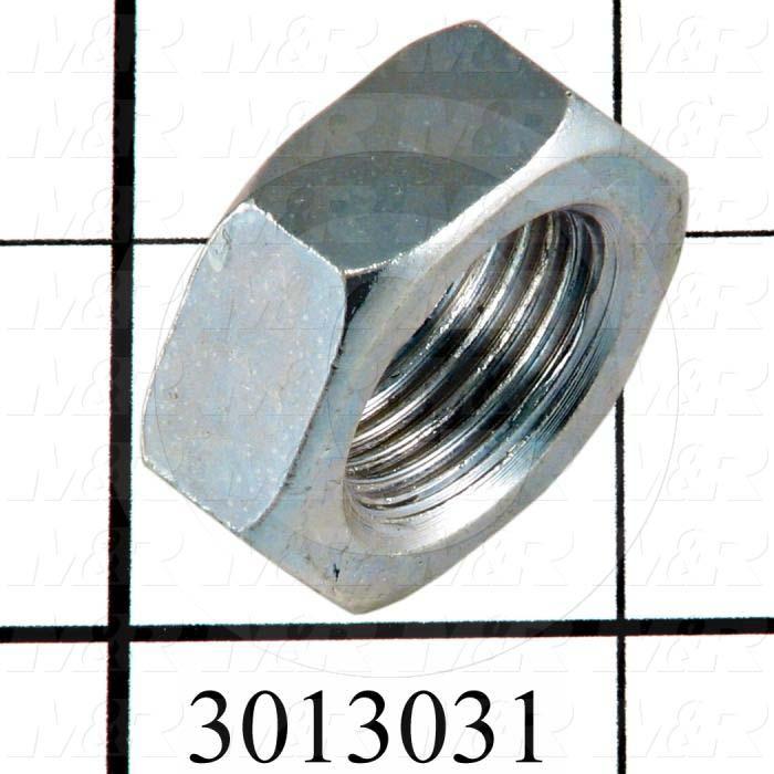 Nuts, Finish Hex Jam, 3/4-16 Thread Size, Right Hand, Steel, Zinc