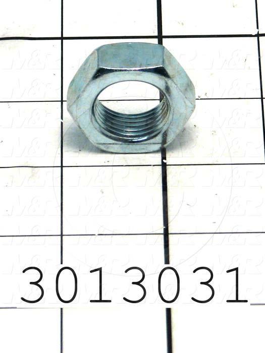 Nuts, Finish Hex Jam, 3/4-16 Thread Size, Right Hand, Steel, Zinc